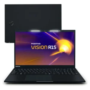 Notebook Positivo Vision R15 Lumina Bar, Amd Ryzen 5 8gb 256gb, Tela 15 Polegadas Full Hd Antirreflexo, Windows 11 Home Tecla Copilot - Preto
