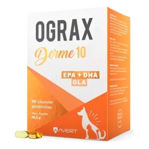 Ograx Derme 10 Suplemento Cães E Gatos Avert Com 30 Cápsulas