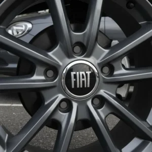 4 Emblema Calota Fiat Preto New Black 48mm Resinado
