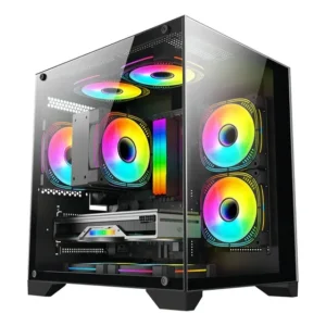 Gabinete Gamer Preto Micro ATX K-Mex CG-0830 com Refrigeração Líquida