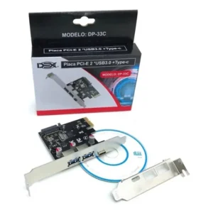 Placa Pci-e 2 Portas Usb 3.0 5gbps / 1 Porta Tipo-c Dp-33c