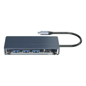 Hub USB-C 8 em 1 Orico com HDMI 4K VGA RJ45 e Porta SD/TF