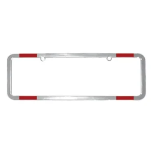 Porta-placa de veículo Shekparts Brasil 02.008 prateado para carro/caminhonete
