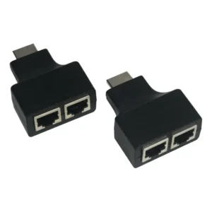 Extensor Hdmi Via Cabo De Rede Lan Rj45 Duplo Até 30 Metros