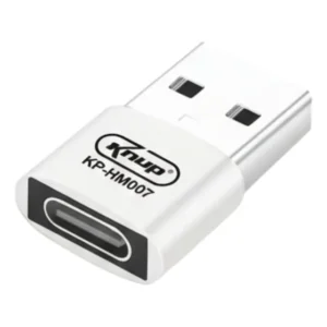 Adaptador Cabo Usb Tipo C Fêmea Para Usb Knup Hm007 Original Branco