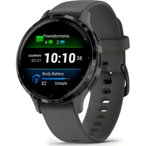 Smartwatch Garmin Venu 3s , Caixa 41mm, Tela AMOLED 1.2", Pulseira Silicone Grafite, GPS, NFC, Wi-Fi.