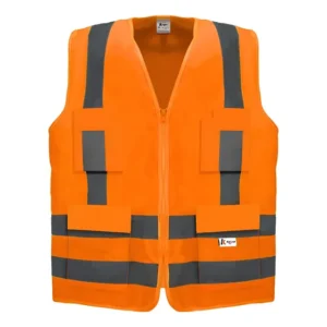 Colete Refletivo Kalipso Blusão Verde E Laranja 4 Bolsos