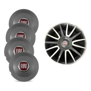 Jg 04 Calota Central Tampa De Roda Fiat Bravo Grafite Aro 17