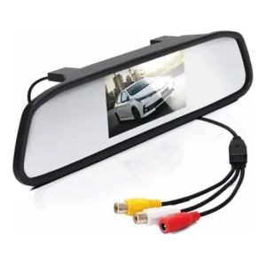 Espelho Retrovisor Com Central Lcd Tela 4.3 P/ Camera De Ré