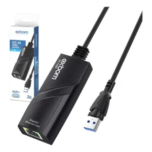 Adaptador Usb 3.0 Para Rede Ethernet Gigabit Pc E Notebook