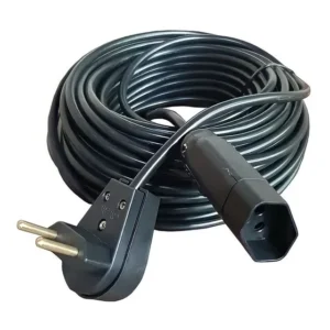 Extensão Elétrica 3 Metros 10a Cabo Pp 2x1,0 Reforçada Cor Preto Click Cabos