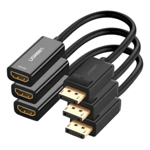Kit 3 Adaptador Vídeo Ugreen Displayport P/hdmi 4k Fêmea