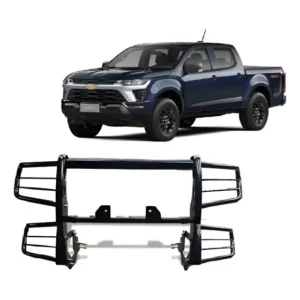 Quebra Mato S-10 Com Protetor De Farol Duplo Preto