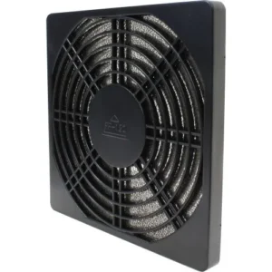Grade Plástica Para Ventilador 120x120mm Com Filtro Ff-120 Preto