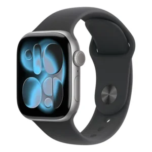 Apple Watch Series 11 GPS - Caixa cinza-espacial de alumínio – 42 mm - Pulseira esportiva preta – P/M