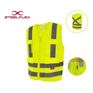 Colete Refletivo Amarelo 4 Bolsos Steel Flex Tamanho Xg Amarelo Gg
