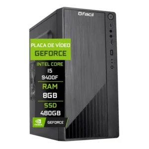 Computador de mesa Fácil Computadores Gabinete torre ATX Core i5 480 GB com processador Intel Core i5 9400f
