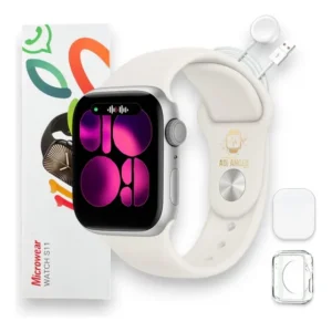 Smartwatch Microwear S11 47mm Prata NFC Resiste Água Notificações Wpp