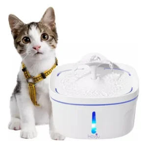 Bebedouro Kvju Automático Com Led De 2.5l Para Gatos E Cães 5v Branco