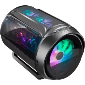 Gabinete Gamer K-Mex Cube Case Preto CG-02KZ Com 1 Fan RGB 200mm