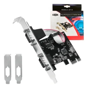 Placa PCI Express Dex 2 Portas Seriais RS232 RS485 RS422 DP-19