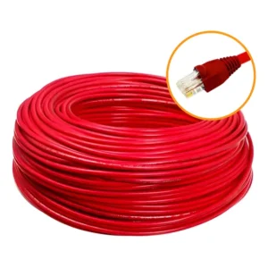 Cabo de Rede Furukawa CAT6 20m Patch Cord RJ-45 Vermelho Gigabit