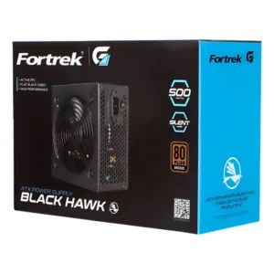 Fonte Gamer Atx Fortrek Black Hawk 500w 80 Plus Bronze Pfc A Preto