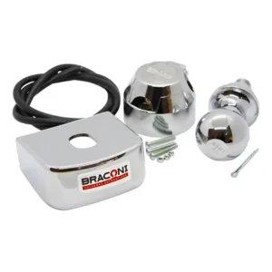 Kit Para Engate Esfera 50mm Capa Abs 90mm Tomada C/ Fio