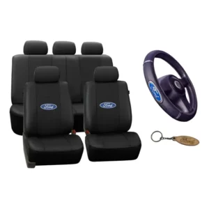 Capa Banco Carro Couro Ford Ka Hatch 2019 + Capa De Volante