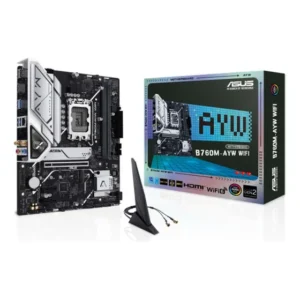 Placa-mãe Asus B760m-ayw, Intel Lga 1700, M-atx, Ddr5, Wi-fi Cor Cinza