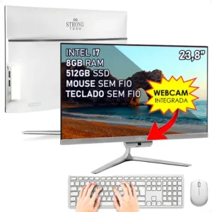 Computador All In One Strong Tech Intel Core i7 8GB SSD 512GB Tela 23.8 Full HD