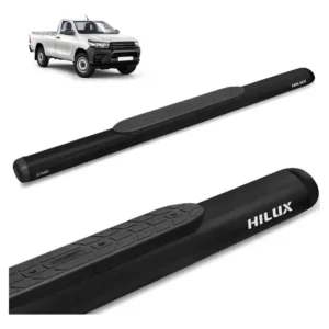 Estribo Lateral Hilux Cs 2016 2017 2019 2020 2023 Oval Preto Preto Fosco