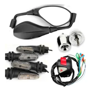 Punho Cb500 + Retrovisor F800 + Peso Pcx + Kit 4 Pisca Led