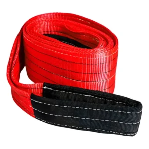 Cinta Elevação De Carga E Reboque 5ton X 6m Reforçada 150 Mm Vermelha