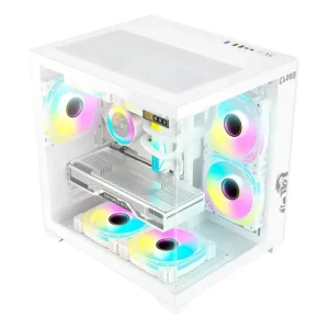 Gabinete Clanm Grodd Snow Mid Tower Vidro Temperado Branco Branco