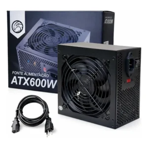 Fonte Atx De Alimentação Para Pc Brazil Pc Bpc/6350-b 600w Preto