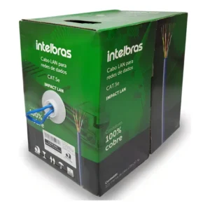 Cabo Utp Cat5e 100% Cobre Intelbras Impact Lan Azul 305m