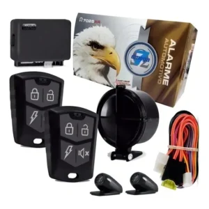 Alarme Lookout Omega 7 7025XR 12V 2 Controles Ultrassom Auto Lock Pânico Sirene