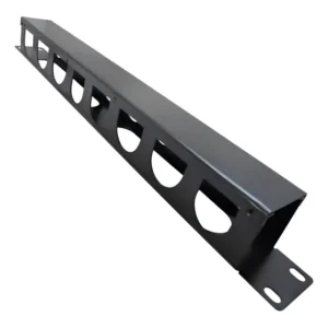 5x Guia De Cabos P/rack De Telecom 1u Organizador De Cabos Cor Preto
