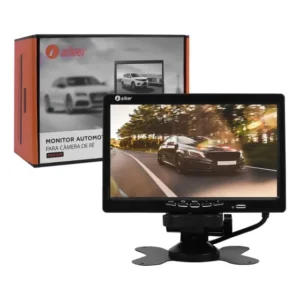 Monitor Veicular Tela 7'' Lcd Vídeo P/ Câmera De Ré 12v 6w