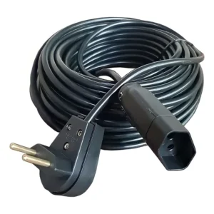 Extensão Elétrica 10 Metros 10a Cabo Pp 2x1,0 Reforçada Cor Preto Click Cabos