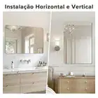 Espelho Lopazzi 110x50cm Design Moderno Luxo Vintage Sala Moldura Retangular 110cm - Imagem 6