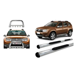 Kit Quebra Mato E Estribo Oval Duster Cromado Cromado