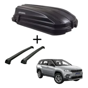 Bagageiro Maleiro De Teto Commander 300l + Travessa Rack
