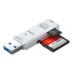Leitor De Cartão Adaptador 5gbps Micro Sd / Sdxc Usb 3.0 Cor Branco