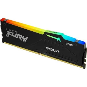 Memória Rgb Ddr5 16gb 5600mhz Kingston Fury Beast Preto
