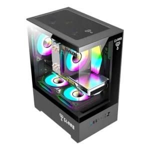 Gabinete Gamer Vidro Temperado Suporta Placa Mãe Atx Miniitx Preto