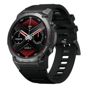 Relógio Smartwatch Masculino Shock Bisel De Metal Ultra Hd Caixa Preto Pulseira Preto