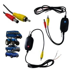 Receptor Transmissor Câmera Ré Wireless 12v Rca Automotivo