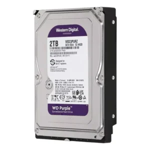 HD Interno 2TB 3,5 Polegadas WD Purple WD23PURZ Sata 3 6GB/s Cache 64mb Western Digital Ideal para Sistema de Vigilância DVR